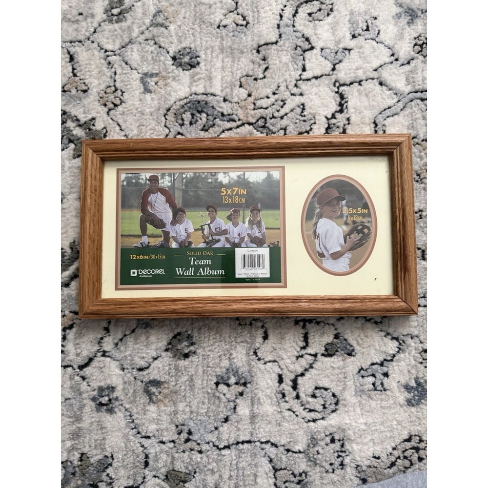 16x10 Intercraft Wall Frame for 2 Photos Hanging Wood Photo Frame